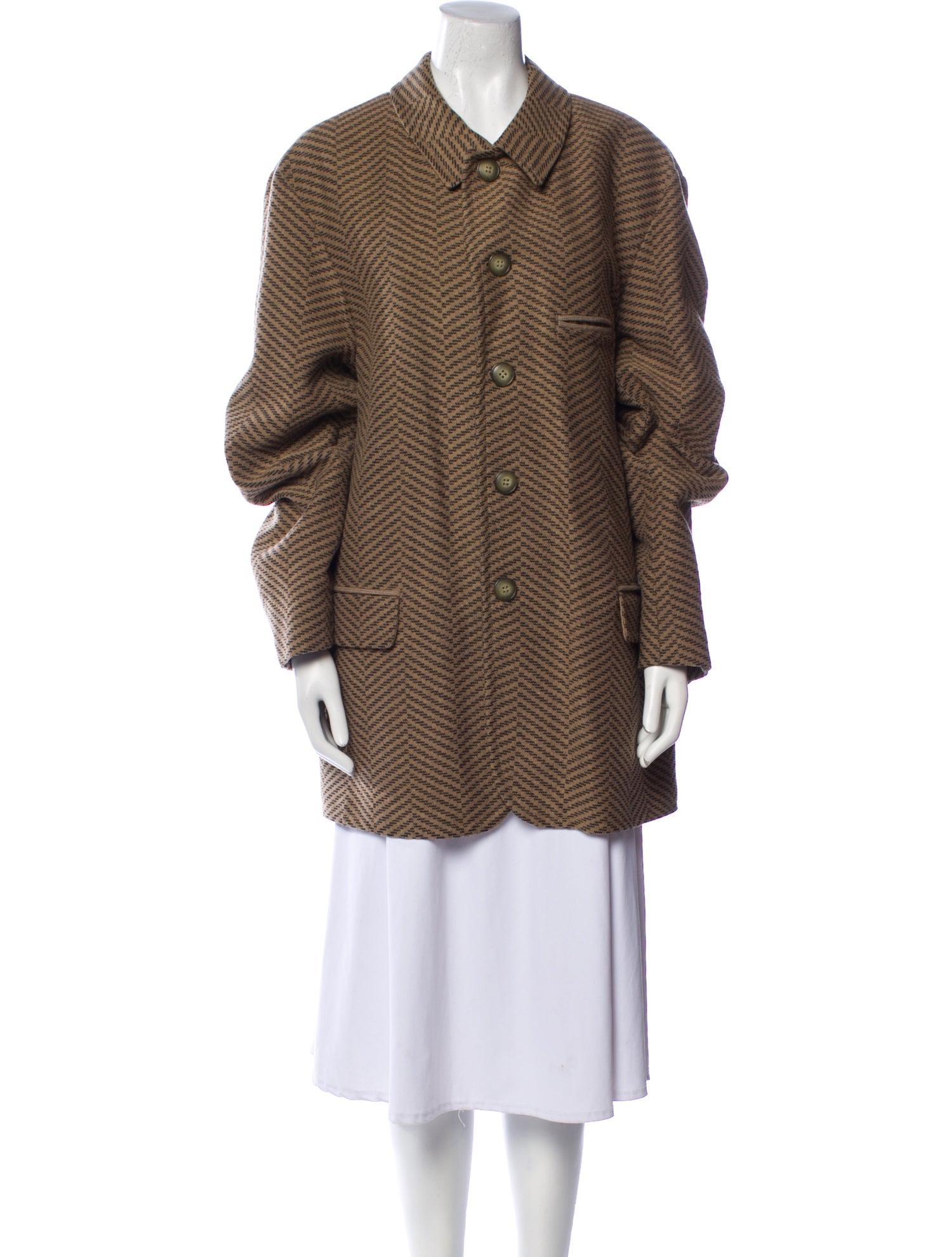 Giorgio Armani Wool Striped Coat