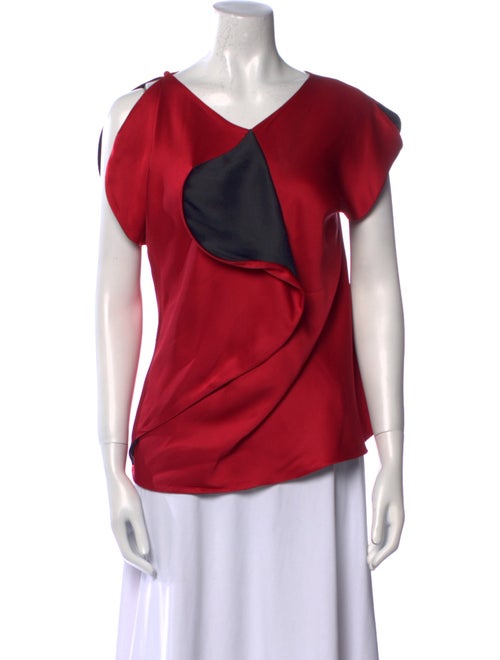 Giorgio Armani Silk V-Neck Blouse