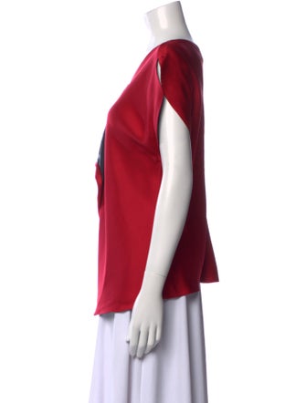 Giorgio Armani Silk V-Neck Blouse