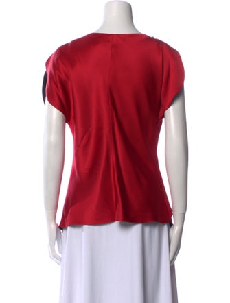 Giorgio Armani Silk V-Neck Blouse