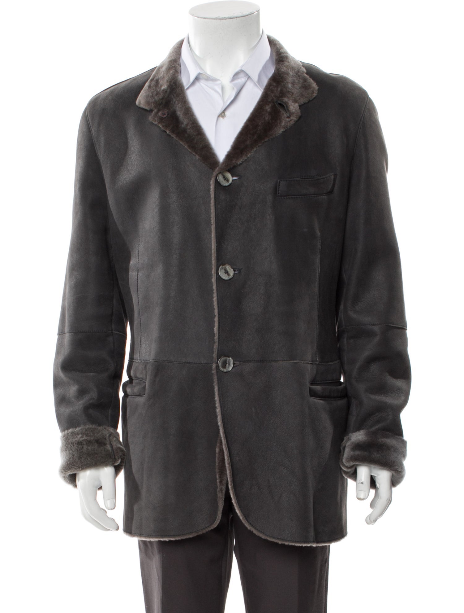 Giorgio Armani Leather Coat