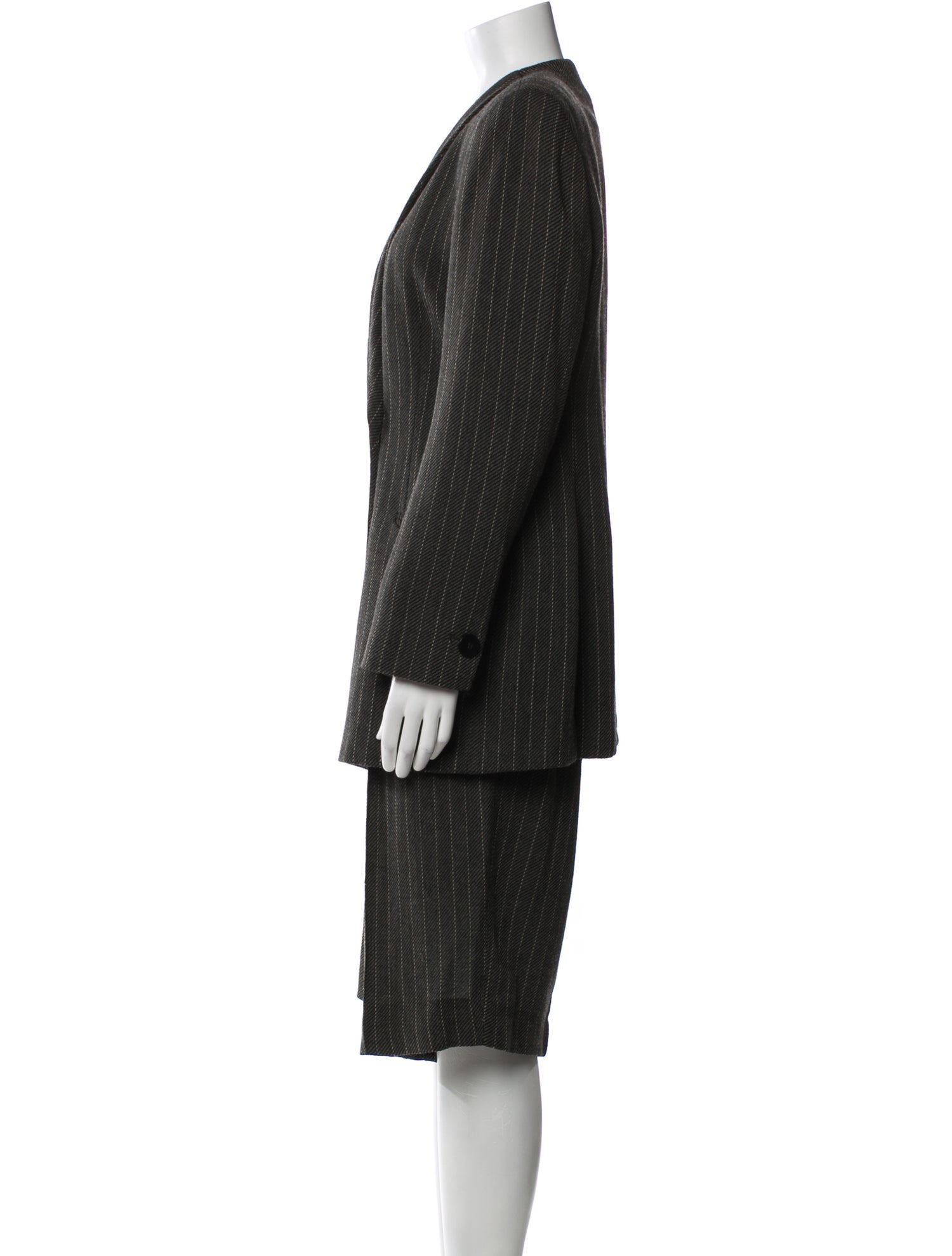 Giorgio Armani Wool Striped Short Set