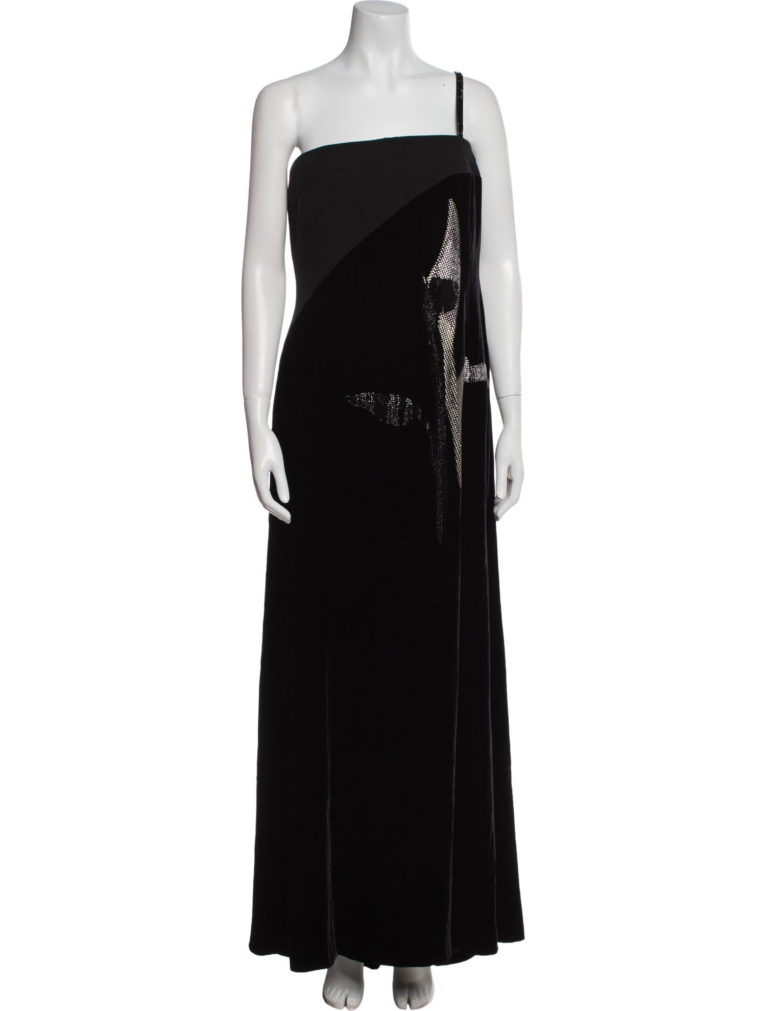 Giorgio Armani One-Shoulder Long Dress