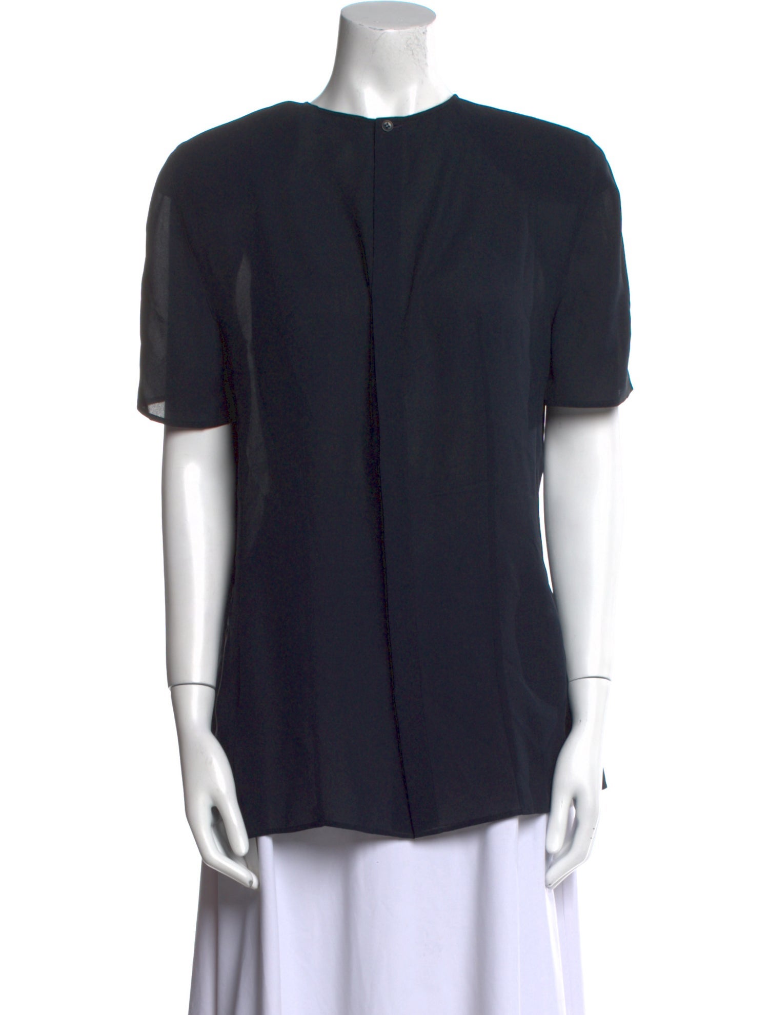 Giorgio Armani Silk Crew Neck Top