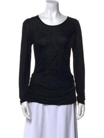 Giorgio Armani Scoop Neck Long Sleeve Top