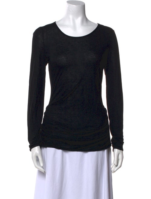 Giorgio Armani Scoop Neck Long Sleeve Top