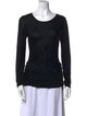 Giorgio Armani Scoop Neck Long Sleeve Top
