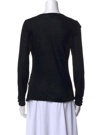 Giorgio Armani Scoop Neck Long Sleeve Top