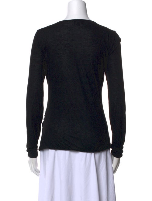 Giorgio Armani Scoop Neck Long Sleeve Top