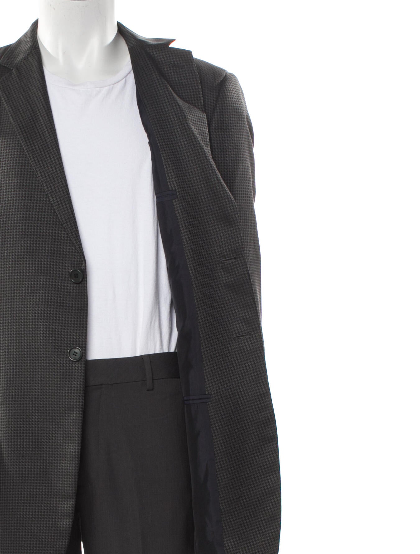 Giorgio Armani Wool Plaid Print Blazer