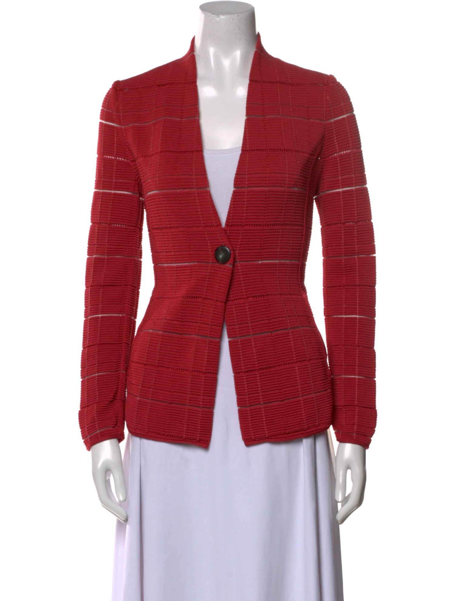 Giorgio Armani Striped V-Neck Sweater