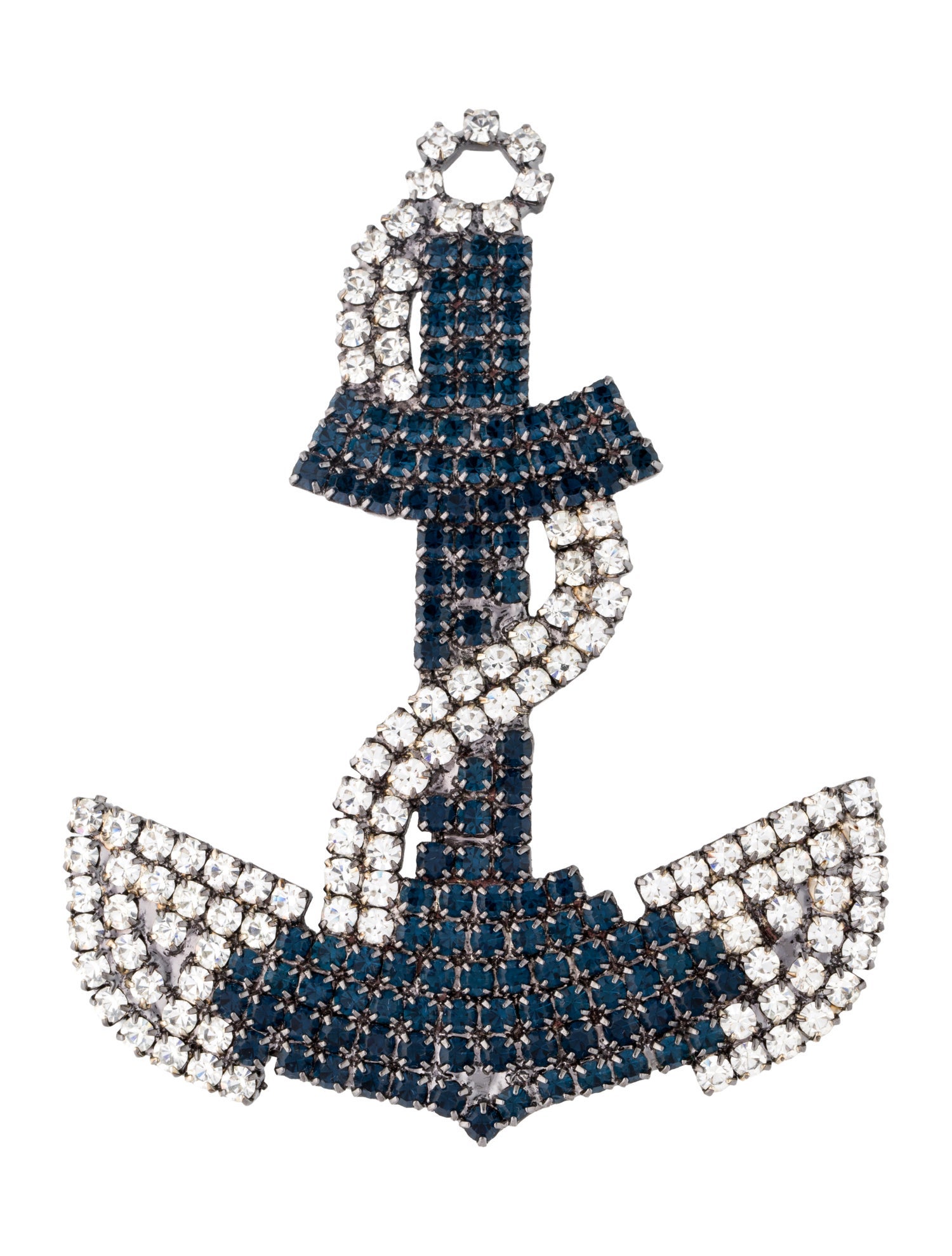 Giorgio Armani Crystal Anchor Brooch