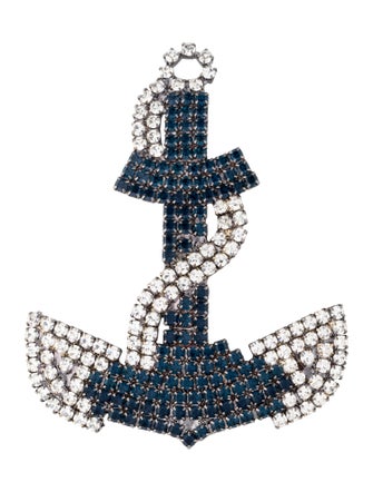 Giorgio Armani Crystal Anchor Brooch