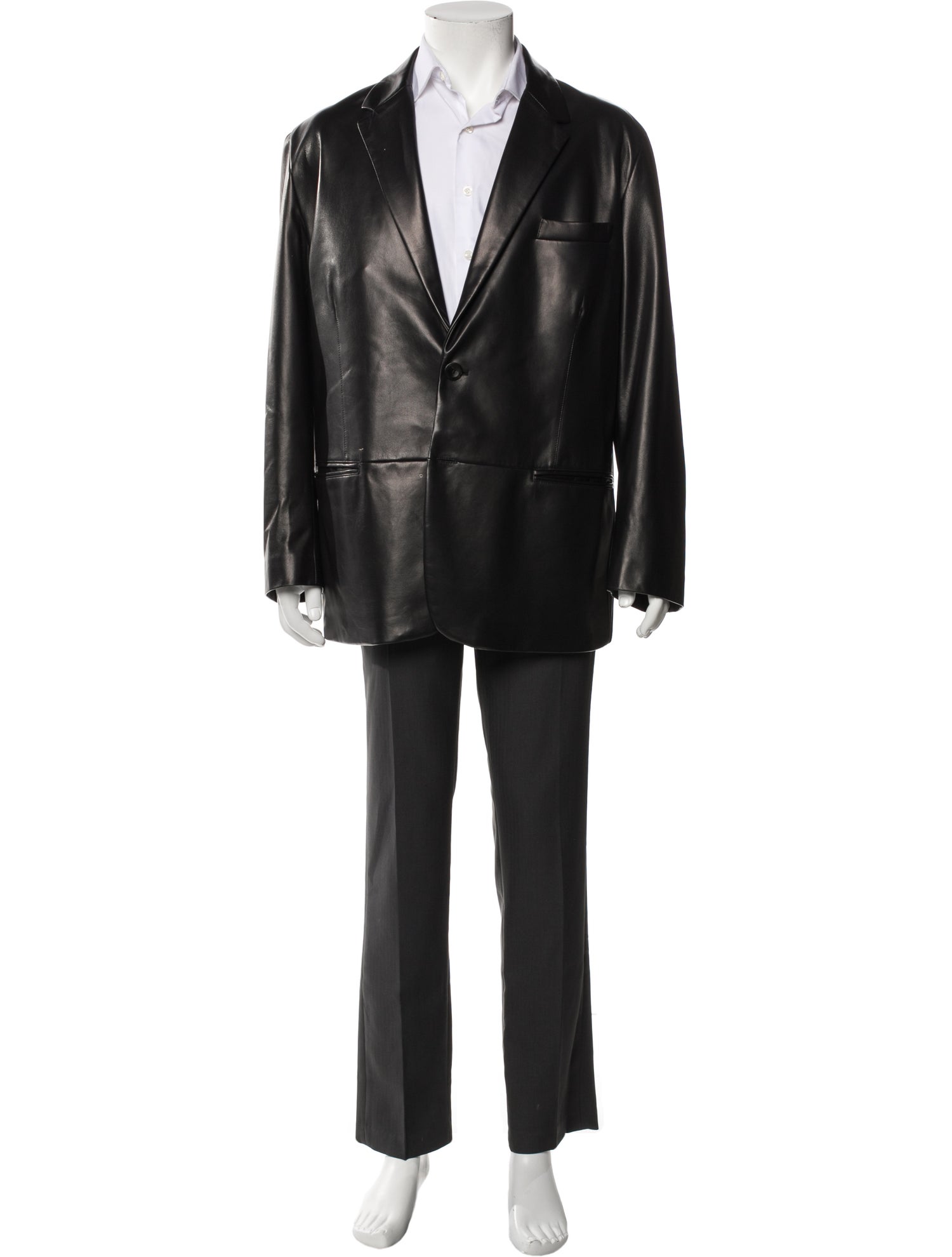 Giorgio Armani Lamb Leather Blazer
