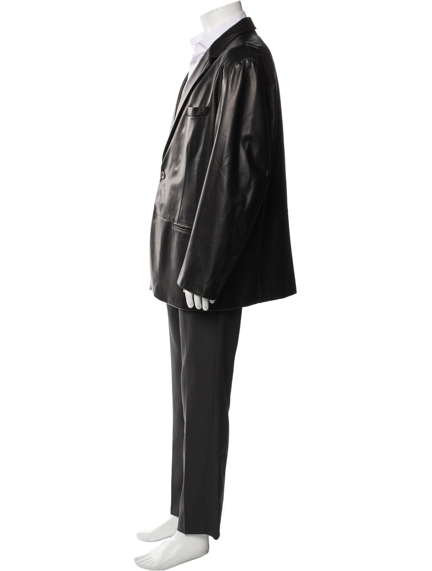 Giorgio Armani Lamb Leather Blazer