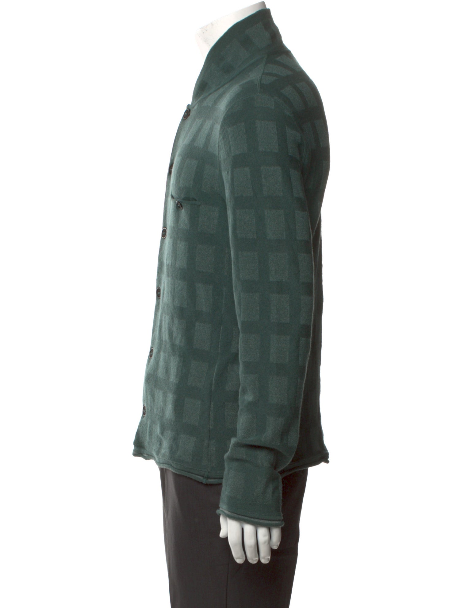 Giorgio Armani Virgin Wool Plaid Print Shirt