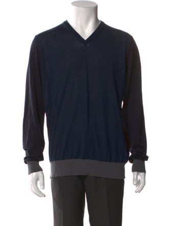 Giorgio Armani Virgin Wool V-Neck Pullover