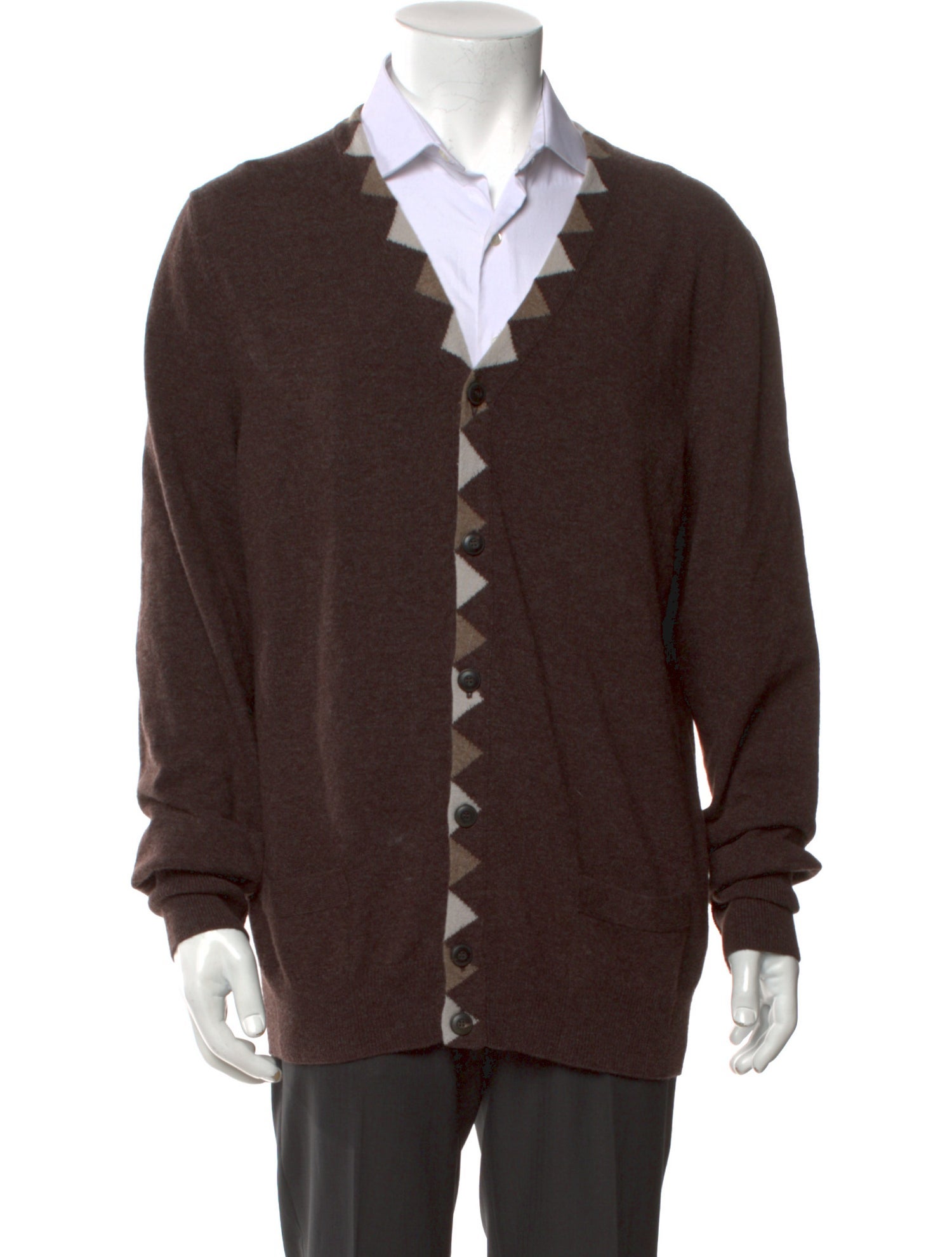 Giorgio Armani Virgin Wool V-Neck Cardigan