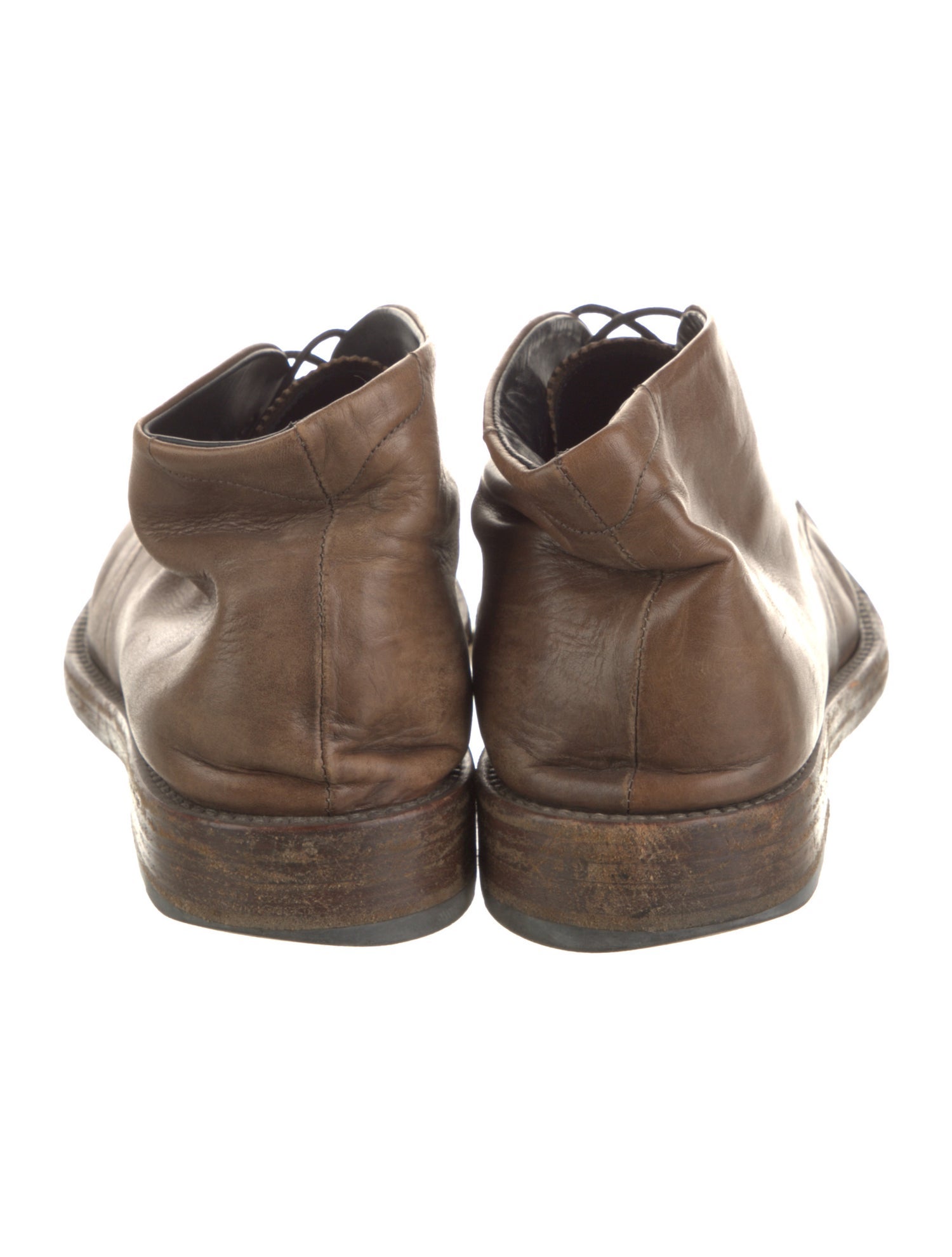 Giorgio Armani Leather Lace-Up Boots