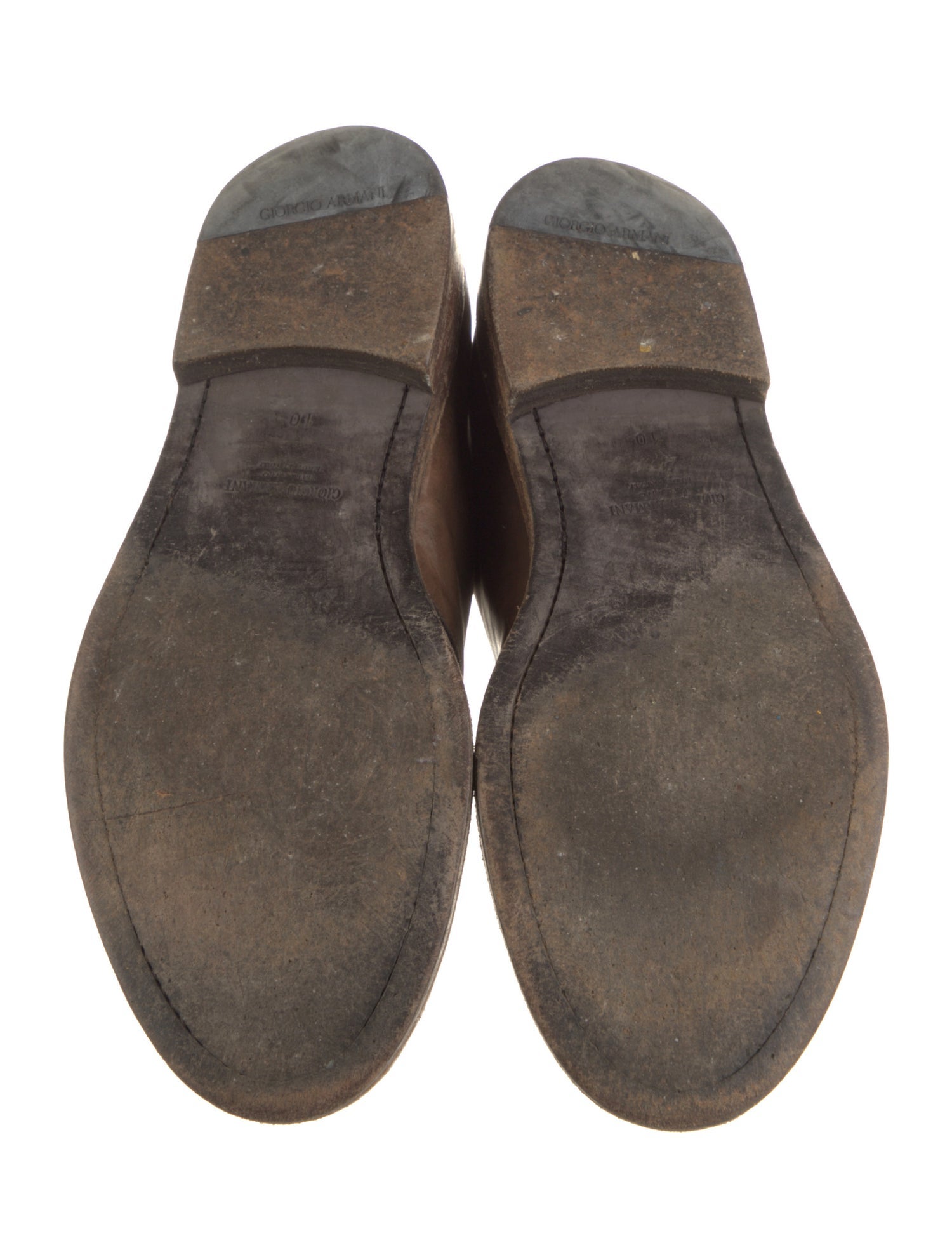 Giorgio Armani Leather Lace-Up Boots