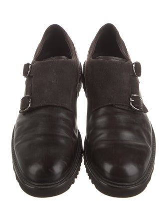 Giorgio Armani Leather Monk Straps