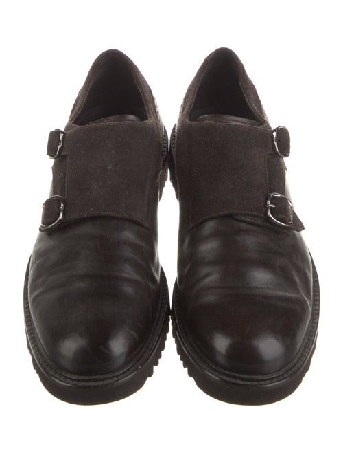 Giorgio Armani Leather Monk Straps