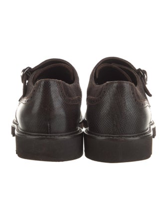 Giorgio Armani Leather Monk Straps