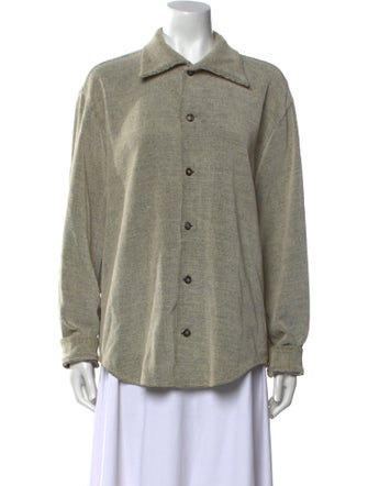 Giorgio Armani Long Sleeve Button-Up Top