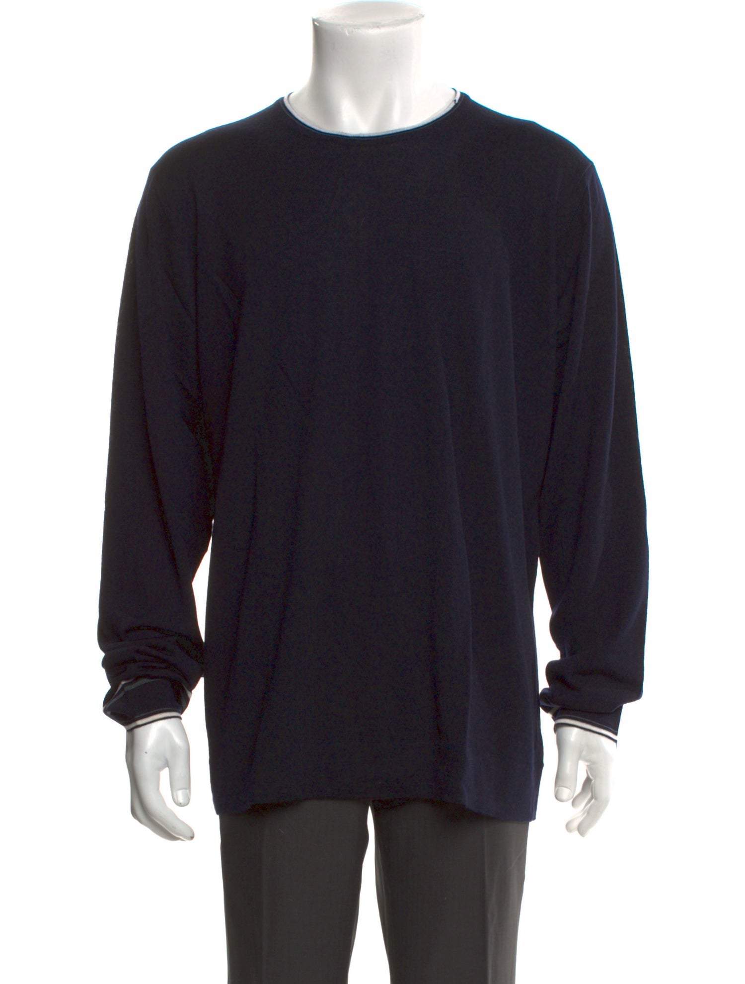 Giorgio Armani Virgin Wool Crew Neck Pullover