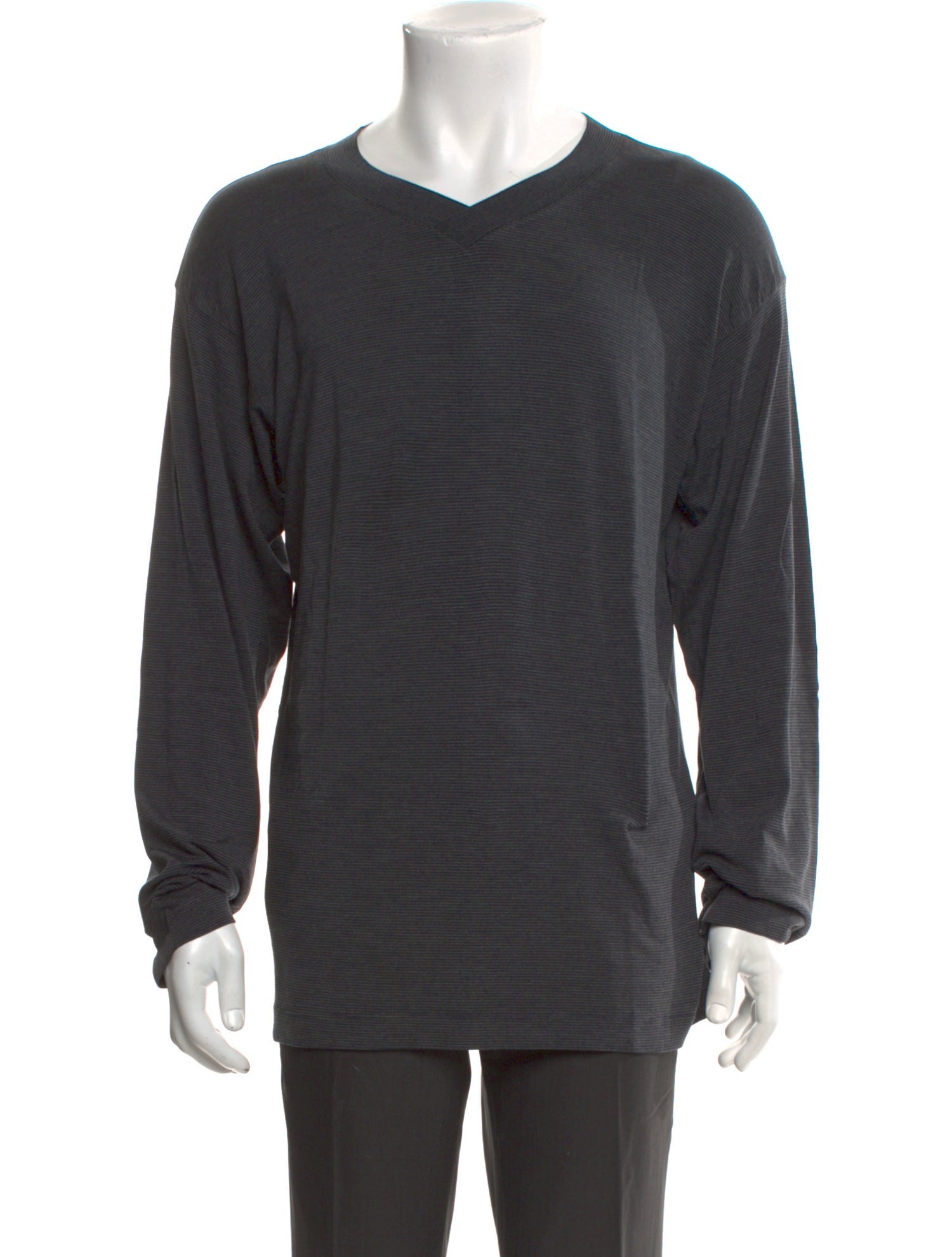 Giorgio Armani Silk V-Neck Henley