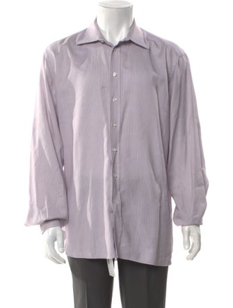 Giorgio Armani Striped Long Sleeve Dress Shirt
