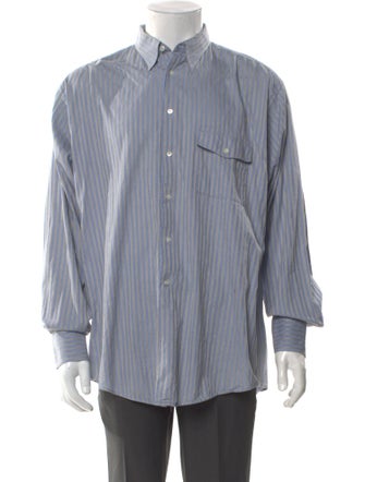 Giorgio Armani Striped Long Sleeve Dress Shirt