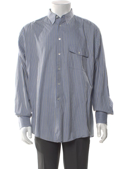 Giorgio Armani Striped Long Sleeve Dress Shirt