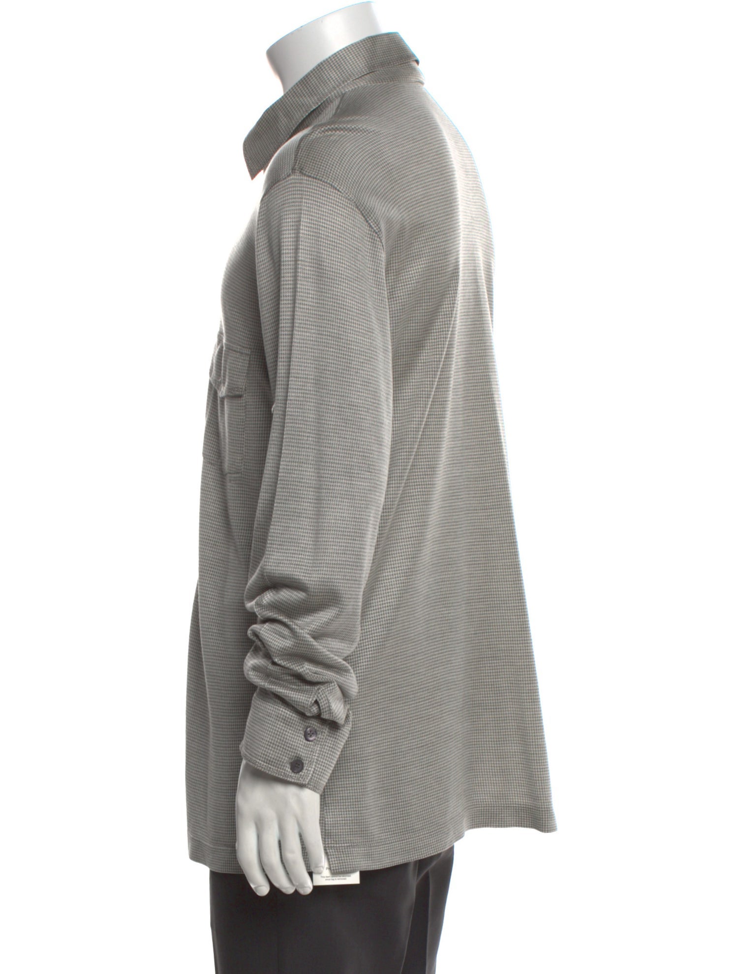 Giorgio Armani Silk Houndstooth Print Shirt