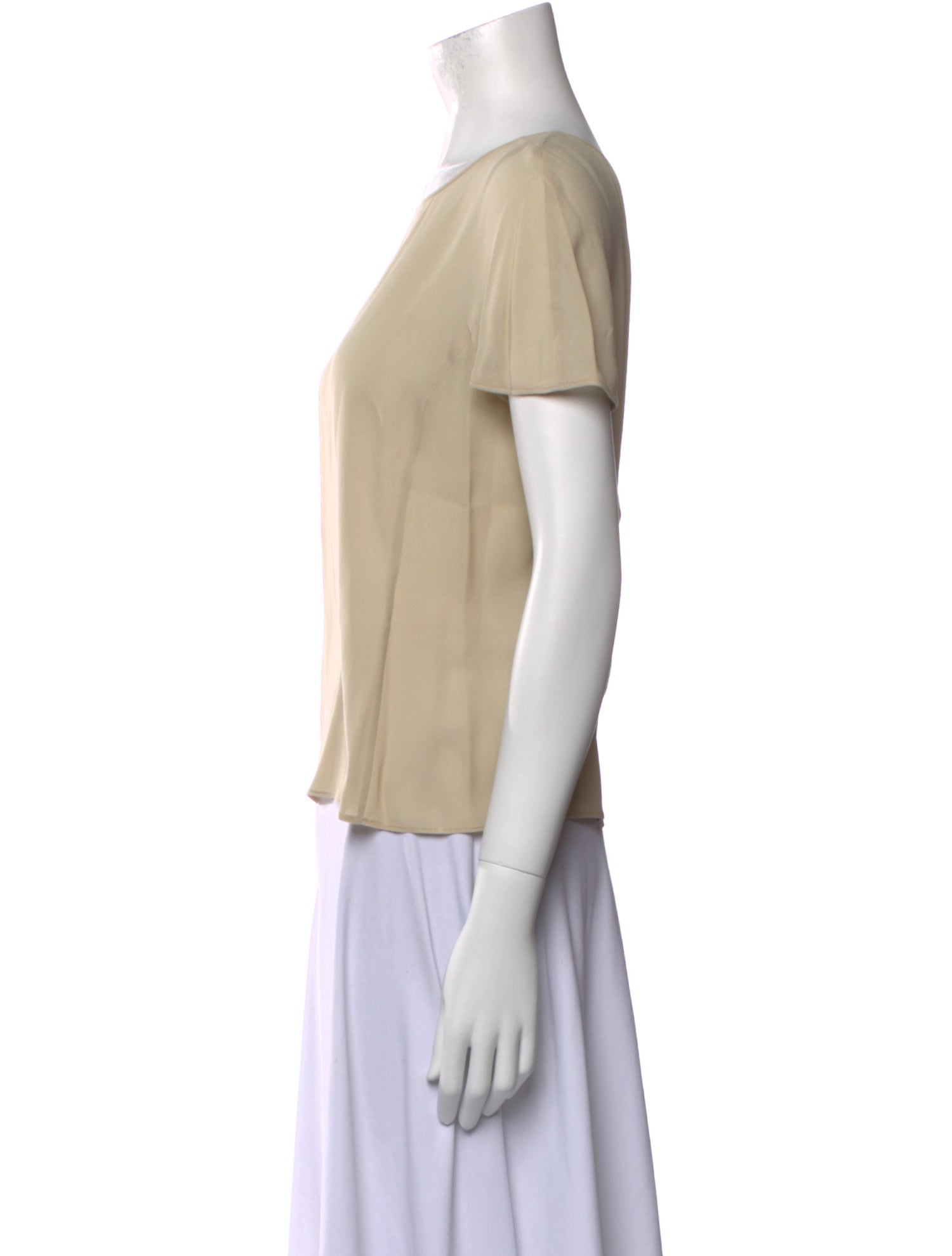 Giorgio Armani Scoop Neck Short Sleeve Blouse