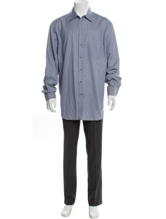 Giorgio Armani Striped Long Sleeve Dress Shirt