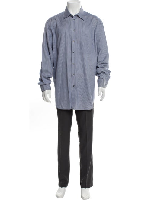 Giorgio Armani Striped Long Sleeve Dress Shirt