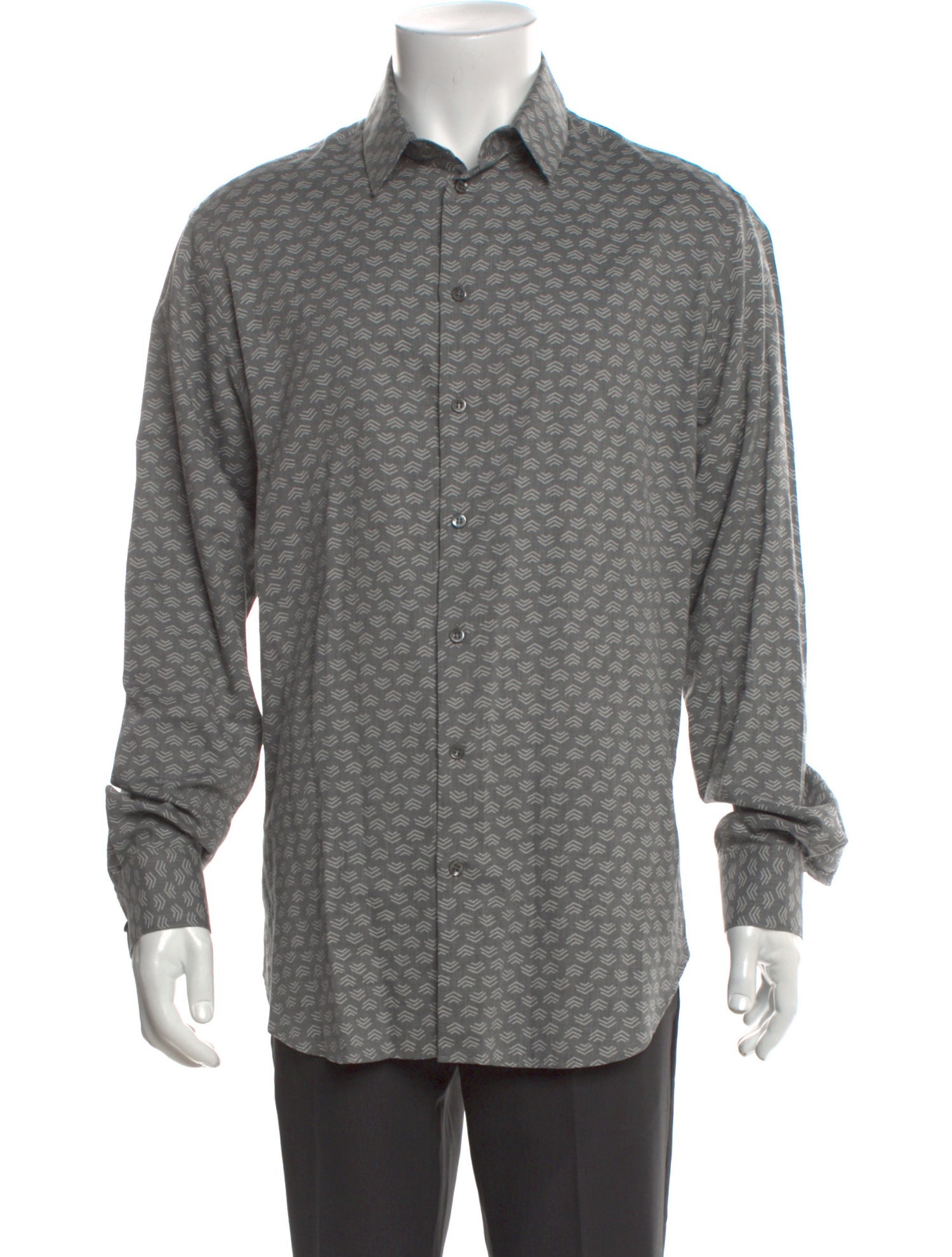 Giorgio Armani Printed Long Sleeve Dress Shirt
