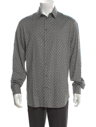 Giorgio Armani Printed Long Sleeve Dress Shirt