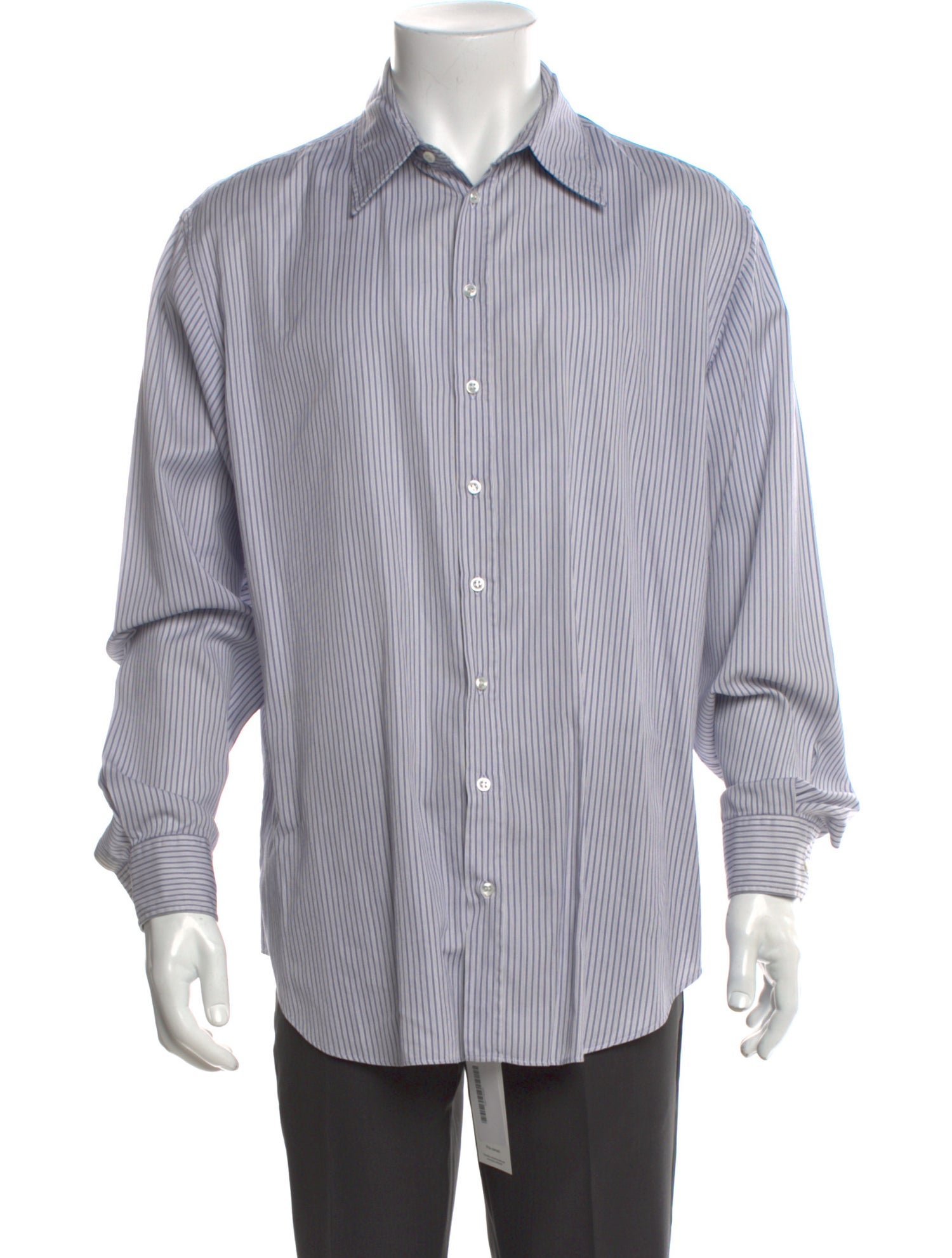 Giorgio Armani Striped Long Sleeve Dress Shirt