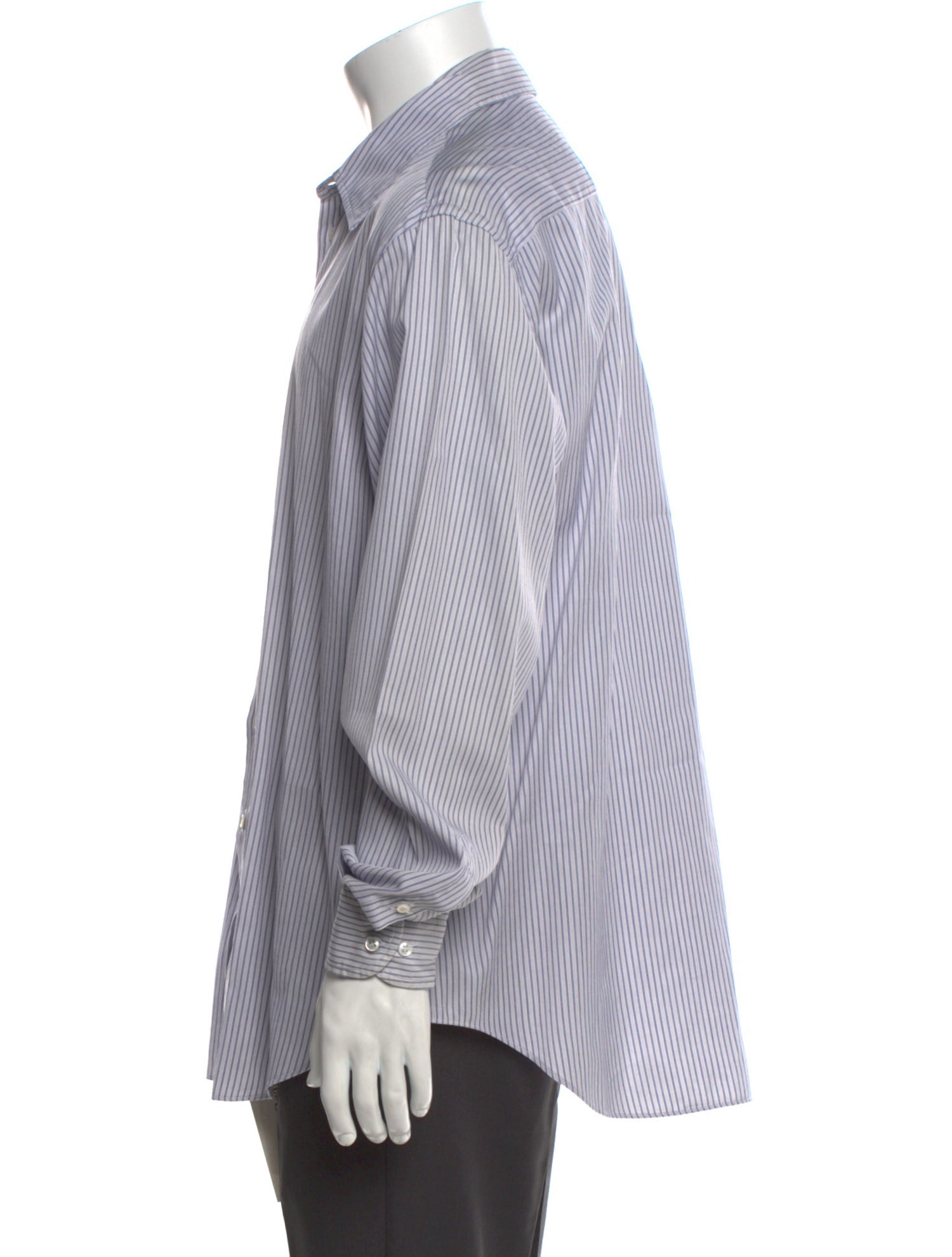 Giorgio Armani Striped Long Sleeve Dress Shirt