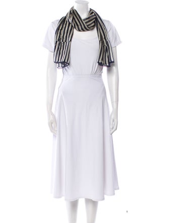 Giorgio Armani Silk Striped Scarf