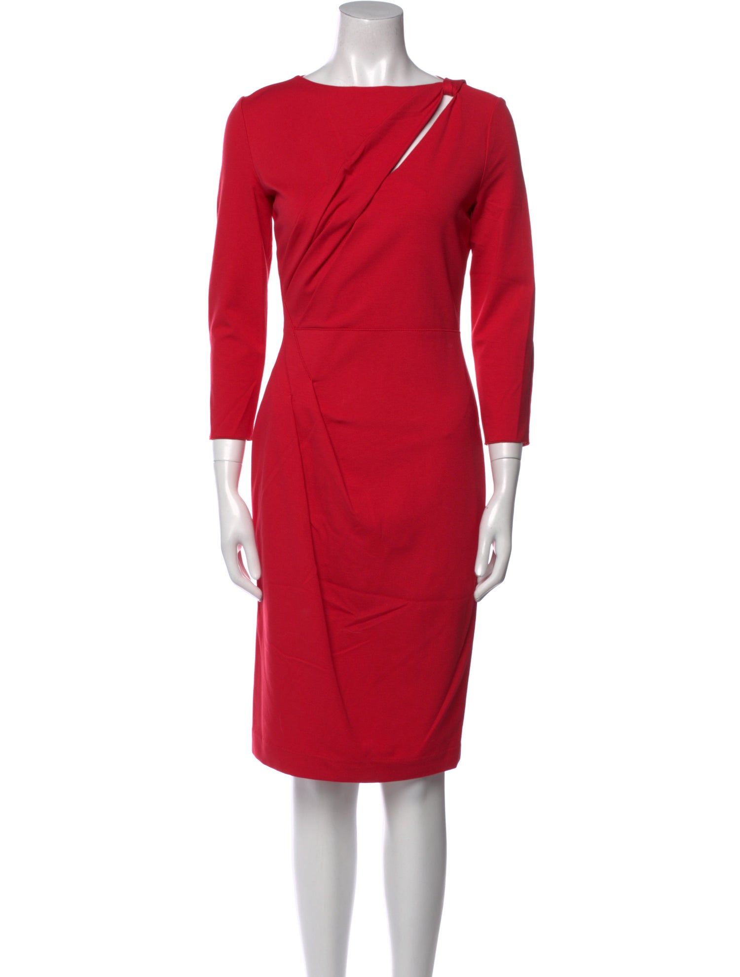 Giorgio Armani Bateau Neckline Knee-Length Dress