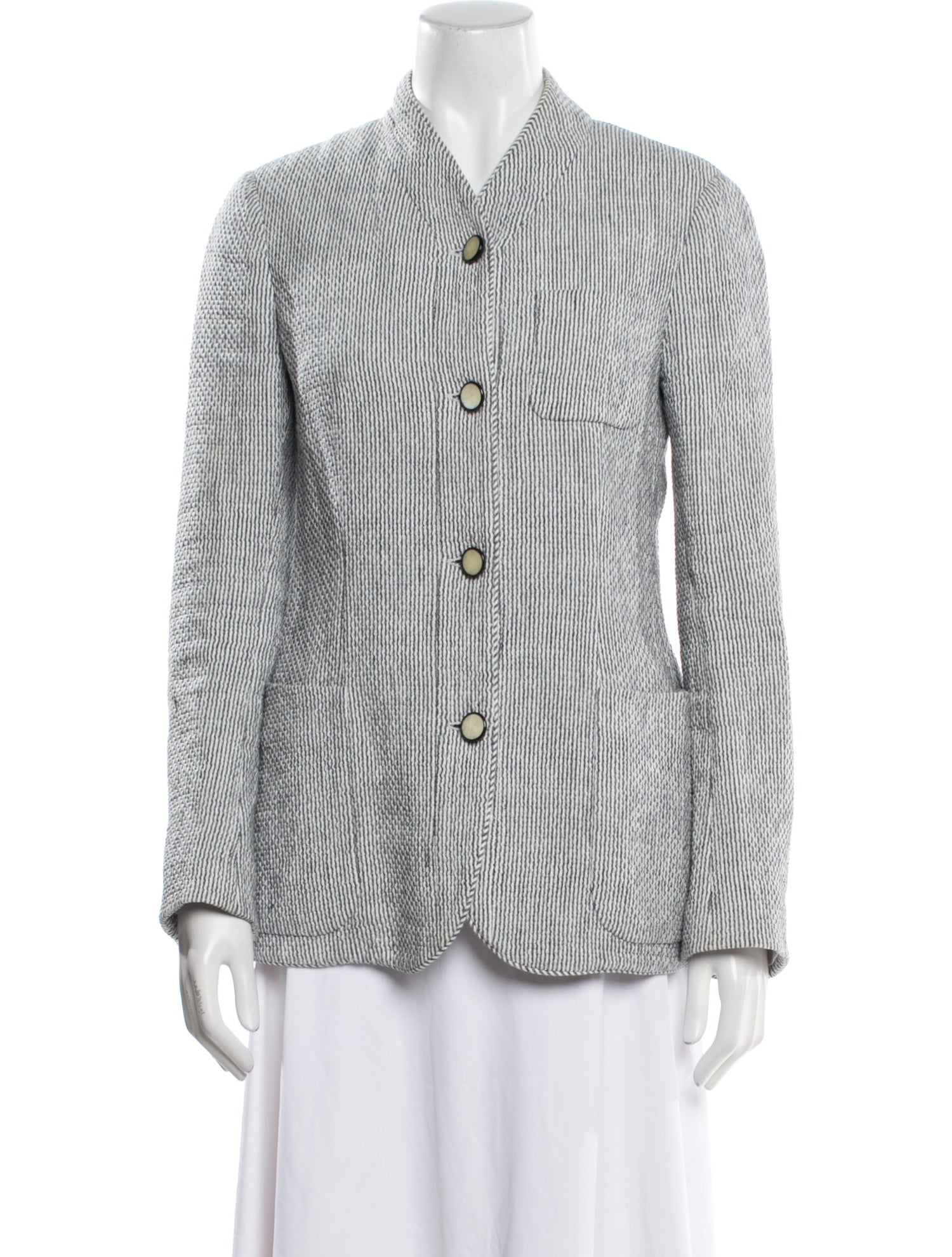 Giorgio Armani Linen Striped Evening Jacket