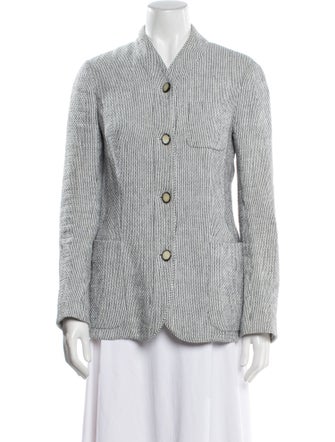 Giorgio Armani Linen Striped Evening Jacket