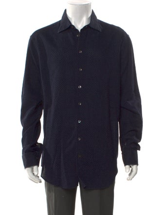 Giorgio Armani Polka Dot Print Long Sleeve Shirt
