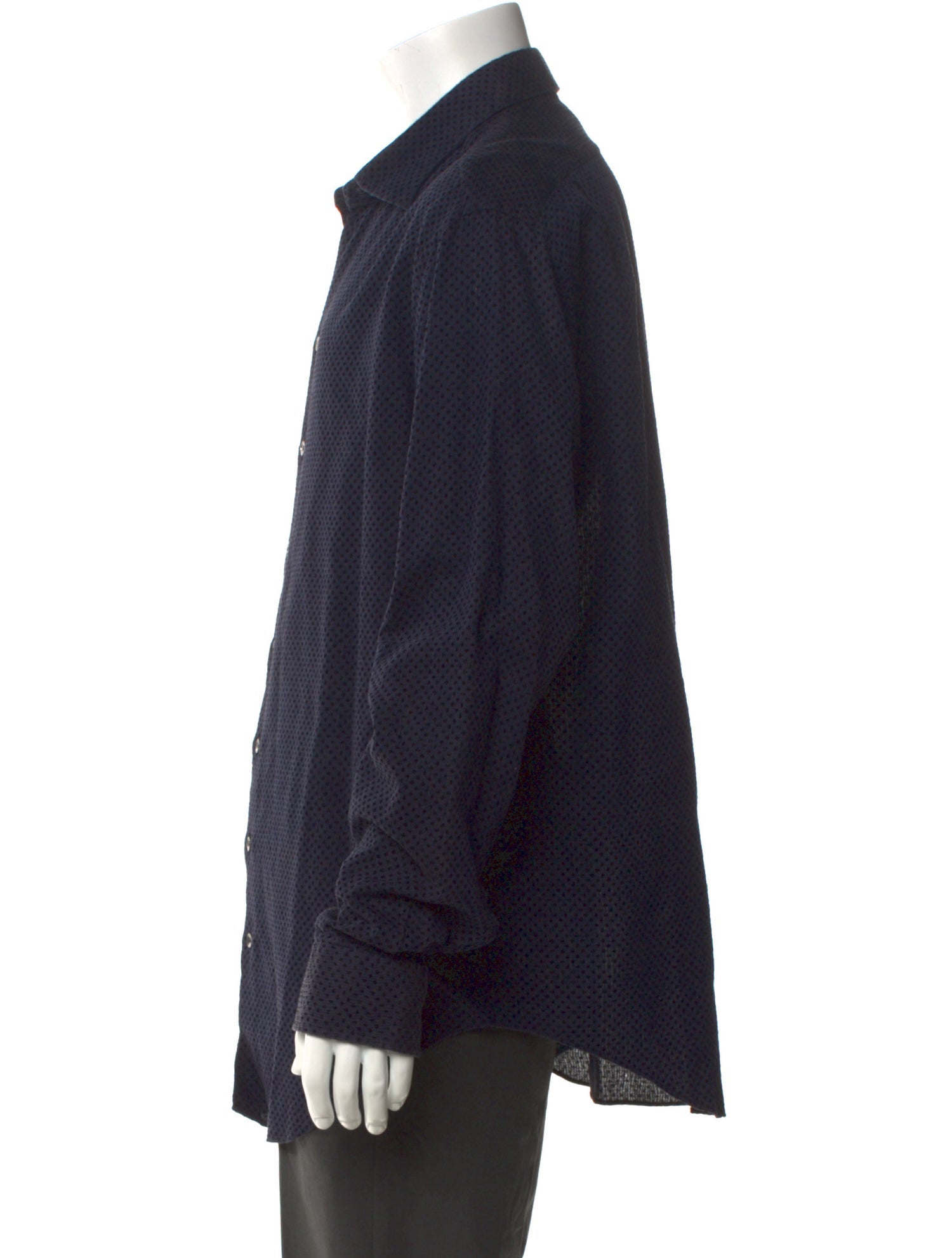 Giorgio Armani Polka Dot Print Long Sleeve Shirt