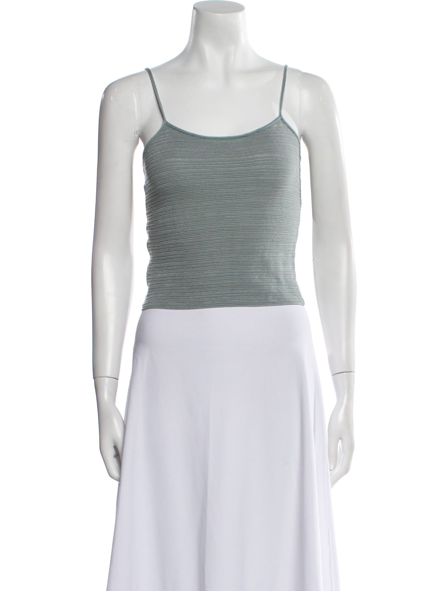 Giorgio Armani Cashmere Striped Crop Top