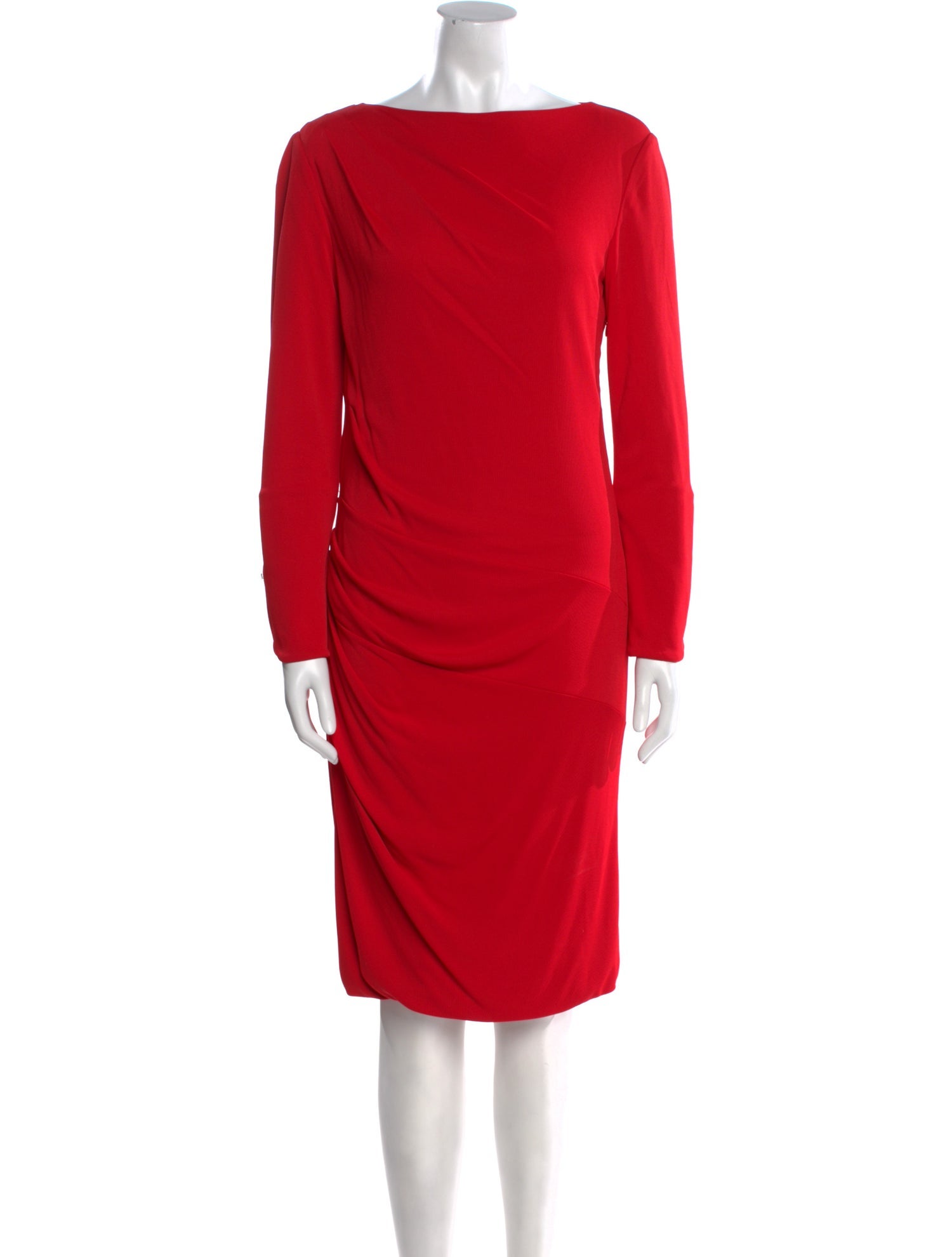 Giorgio Armani Bateau Neckline Knee-Length Dress
