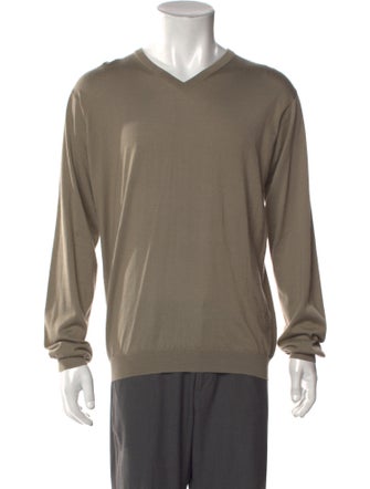 Giorgio Armani Silk V-Neck Pullover